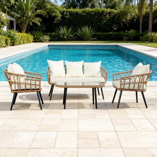 outdoor rattan sofa set