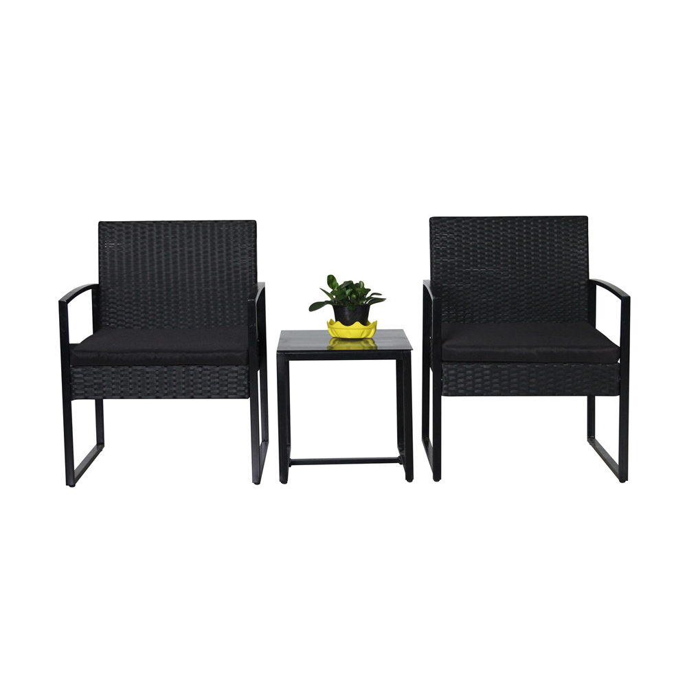3pcs outdoor furniture rattan garden set all weather