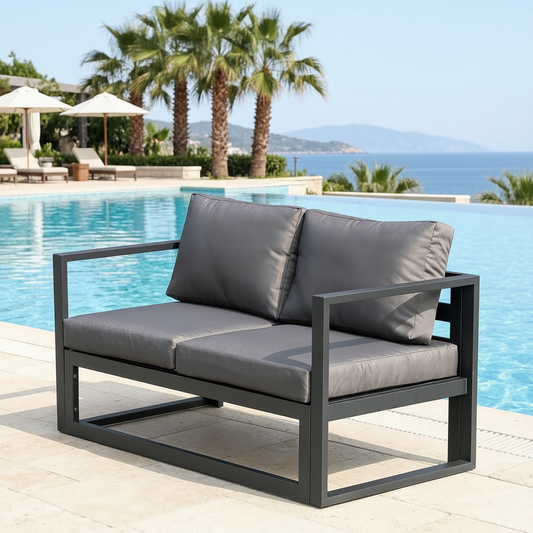 Aluminum love seat