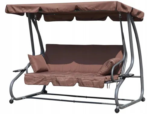 3-Person Swing For Outdoor With Canopy All Weather