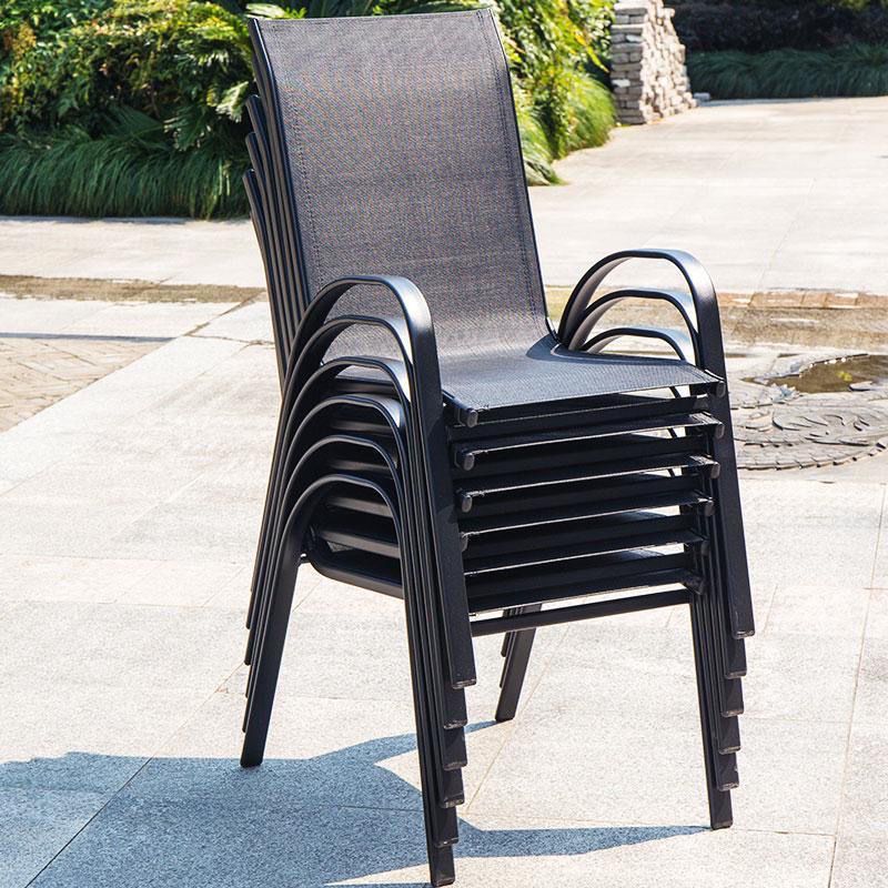Best Selling Textilene Outdoor Chair with Stackable and Knock Down Options