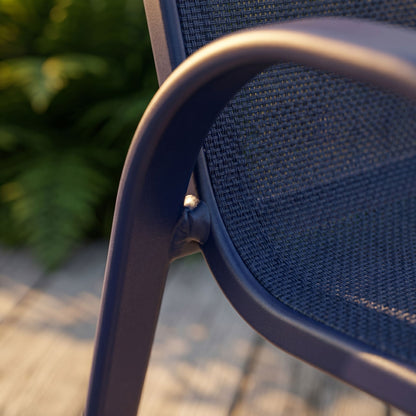Best Selling Textilene Outdoor Chair with Stackable and Knock Down Options