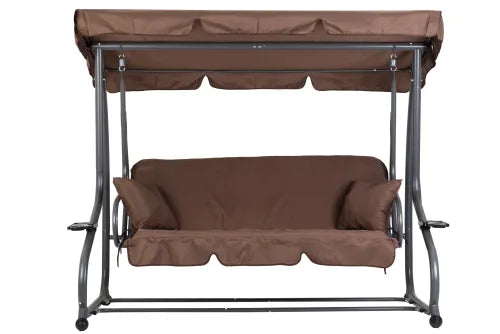 3-Person Swing For Outdoor With Canopy All Weather