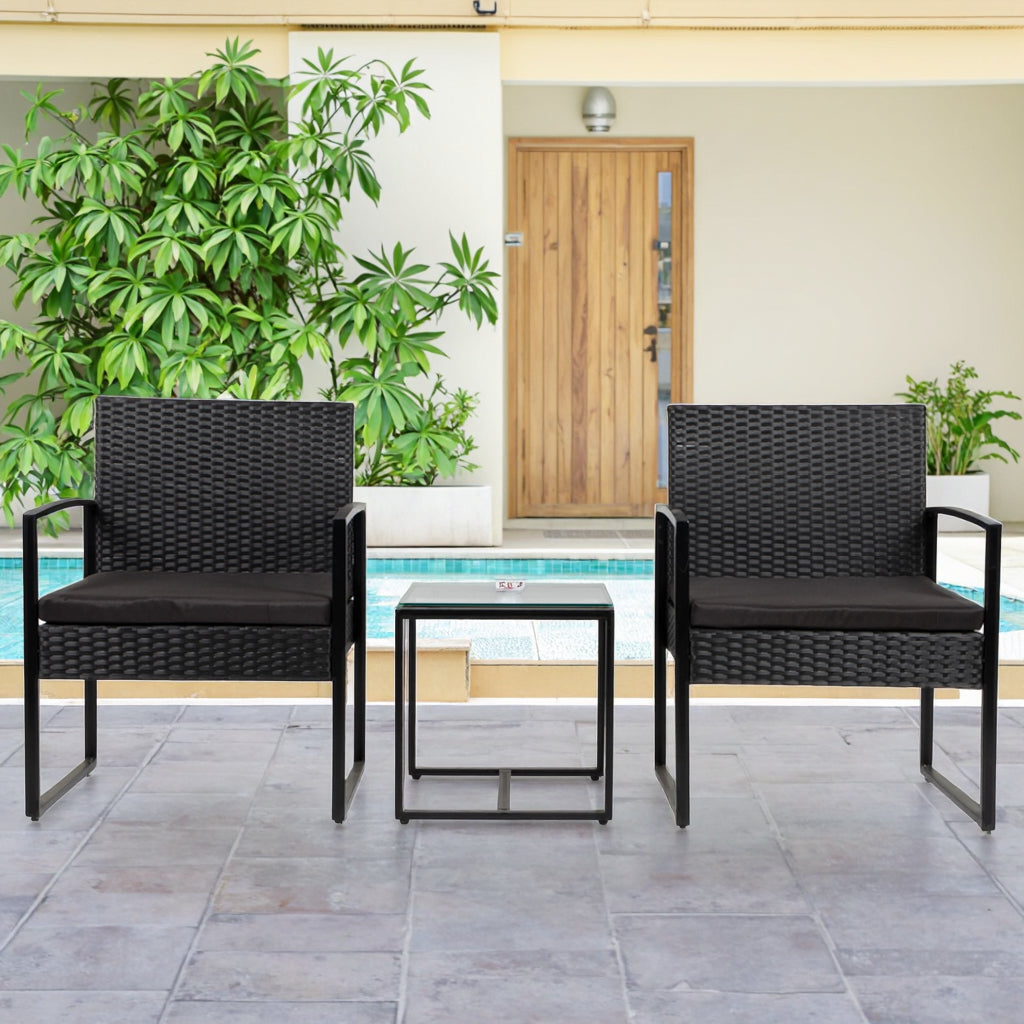 2 chairs 1 table set 