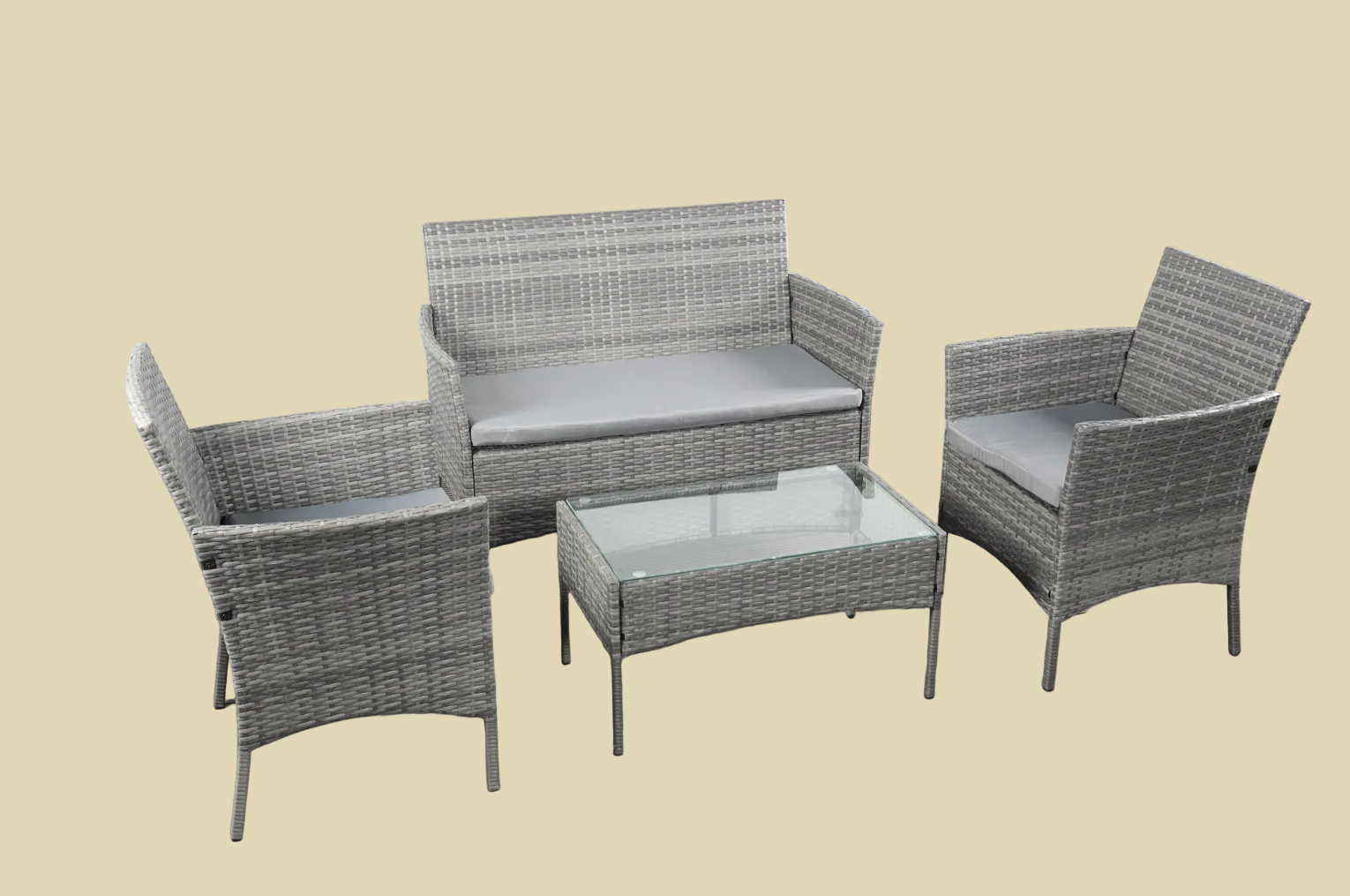 4pcs rattan sofa set 