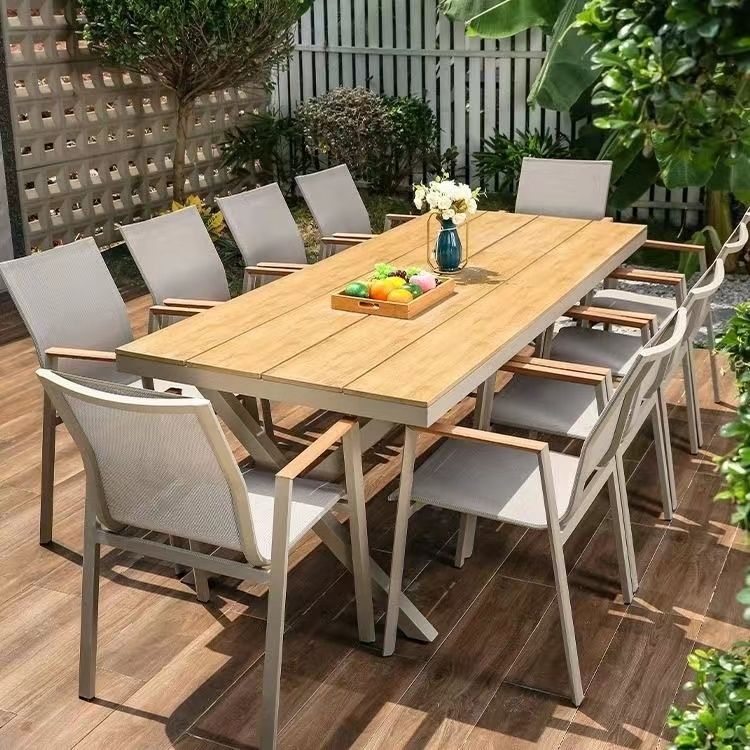 large garden dining set
