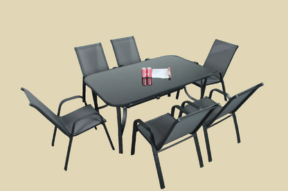 Garden dining set with umbrella