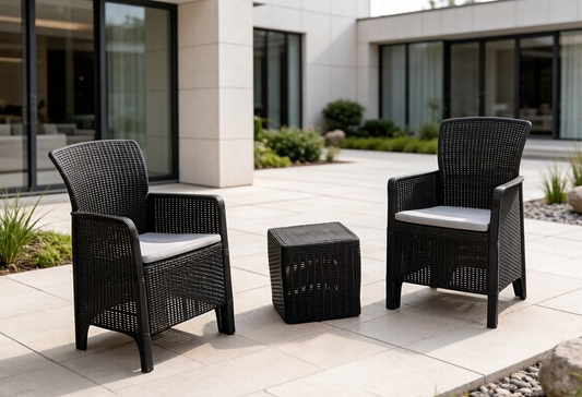 all weather plastic garden set