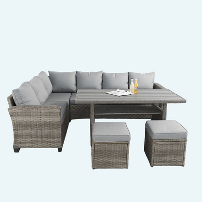 Rattan sofa set for garden