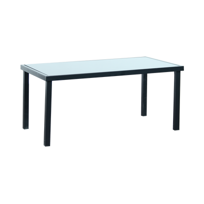 Outdoor 4-Piece Garden Set – Modern Patio Furniture with Tempered Glass Table