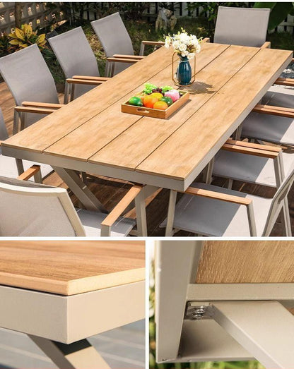 Aluminum dining table