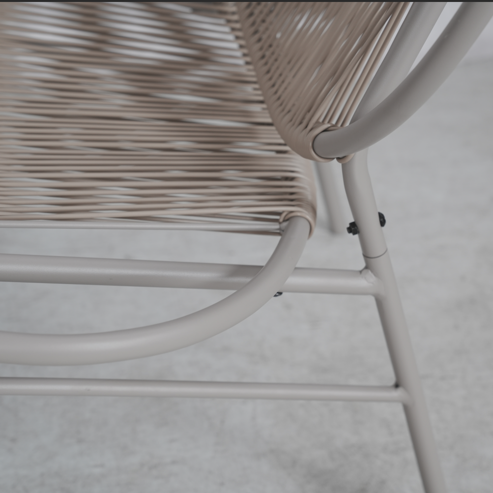 Round PE rattan chair 