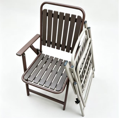 brown color outdoor folding chair