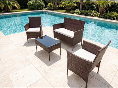 outdoor loveseat and chairs