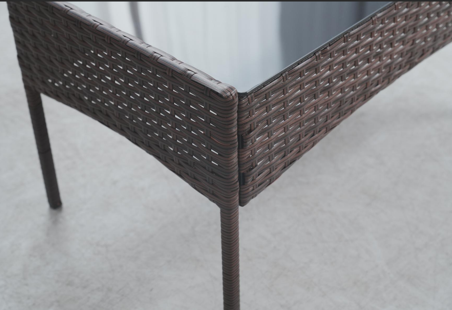 table with tempered glass