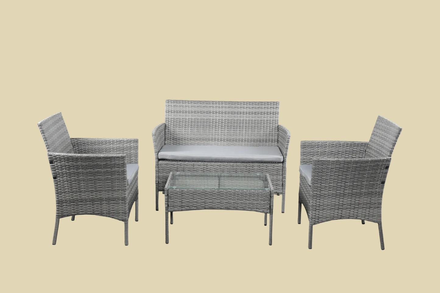 4pcs rattan sofa 