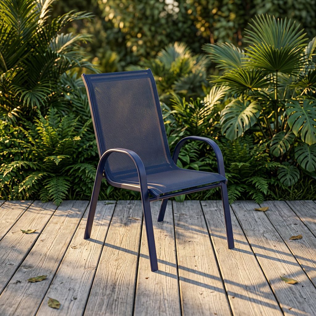 Best Selling Textilene Outdoor Chair with Stackable and Knock Down Options
